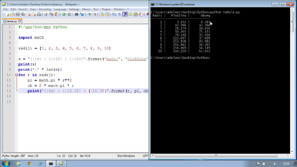 007 - Izpis tabele 2