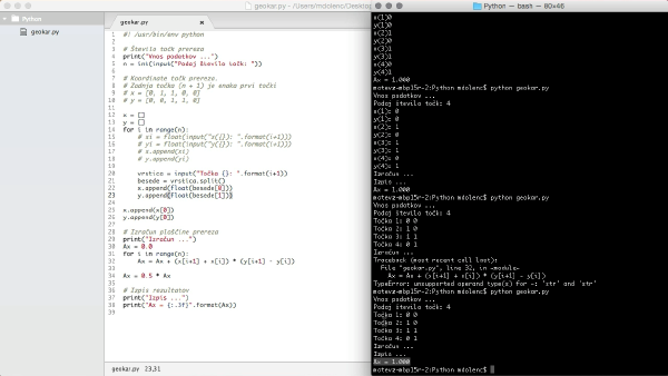 014 - Geometrijske karakteristike - vnos podatkov