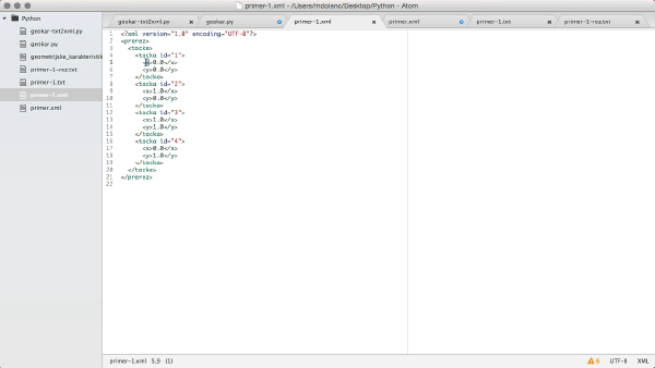 019 - Geometrijske karakteristike - xml